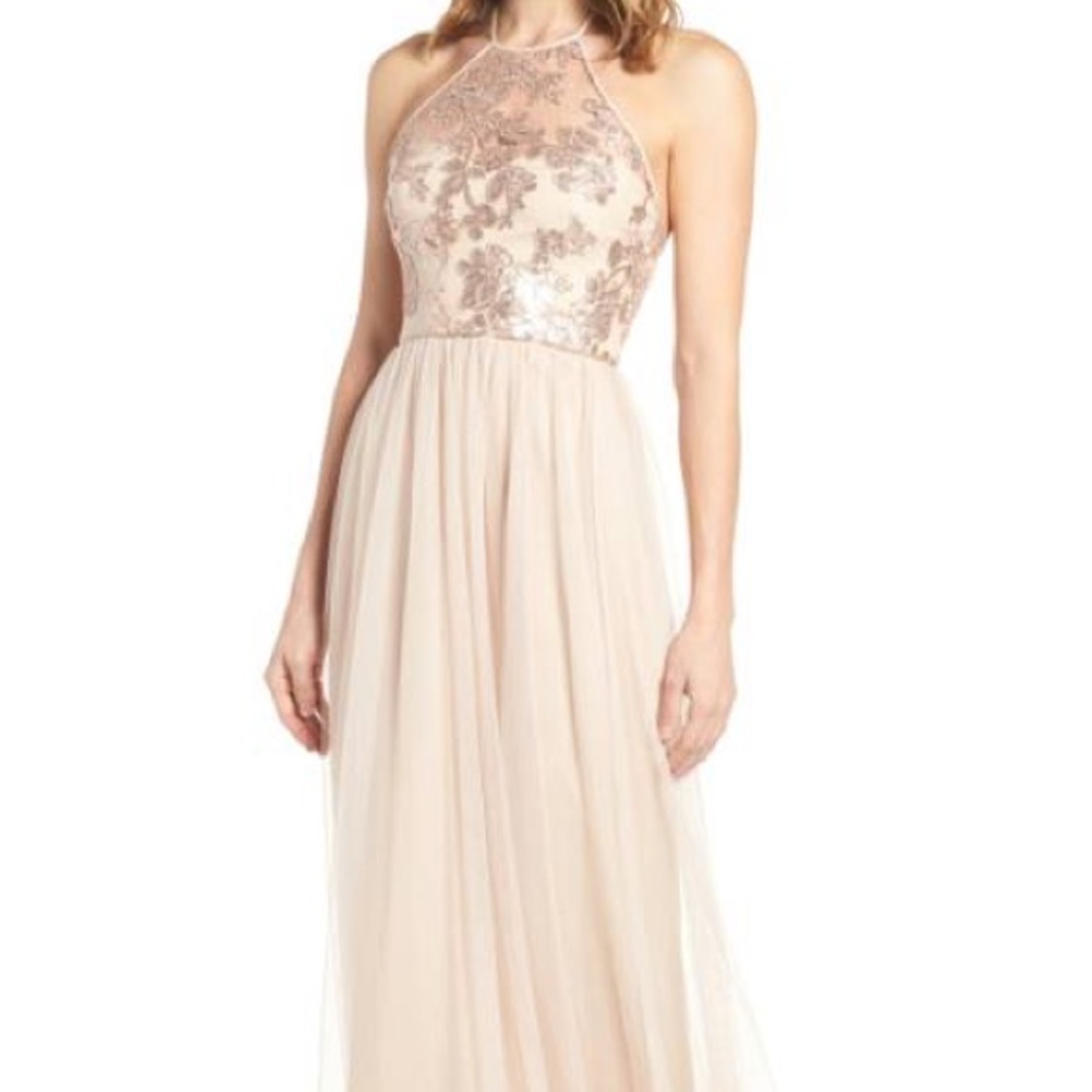 Amsale Sequins Lace Dress Size 6